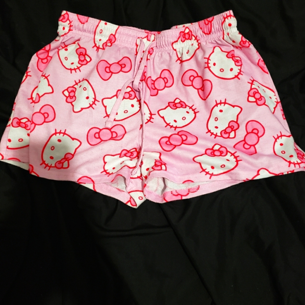 Hello Kitty Sleeping Shorts Hot Pink & White